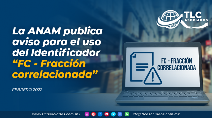 La ANAM publica aviso para el uso del Identificador “FC – Fracción correlacionada”