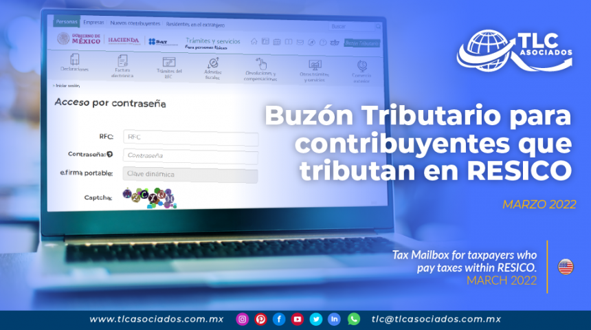 Buzón Tributario para contribuyentes que tributan en RESICO