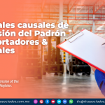 Principales causales de suspensión del Padrón de Importadores & Sectoriales