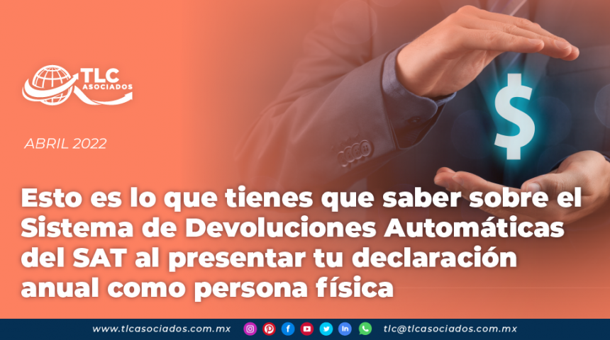 Esto es lo que tienes que saber sobre el Sistema de Devoluciones Automáticas del SAT al presentar tu declaración anual como persona física