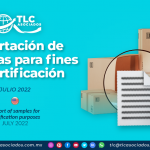 Importación de muestras para fines de certificación