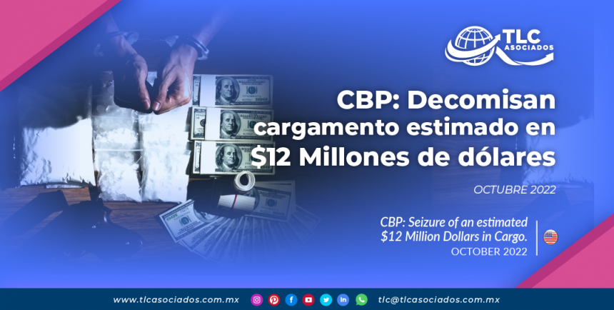 CBP: Decomisan cargamento estimado en $12 Millones de dólares
