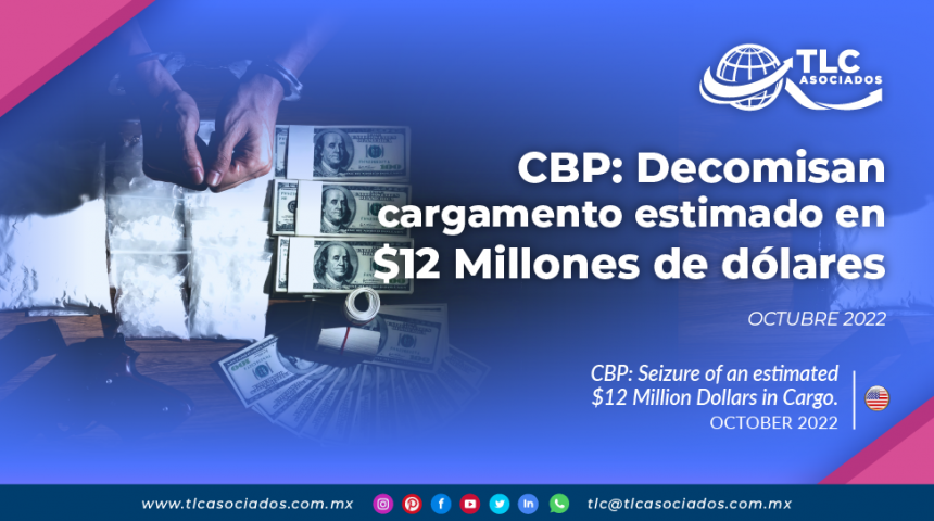 CBP: Decomisan cargamento estimado en $12 Millones de dólares