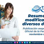 Resumen de modificación a diversos decretos