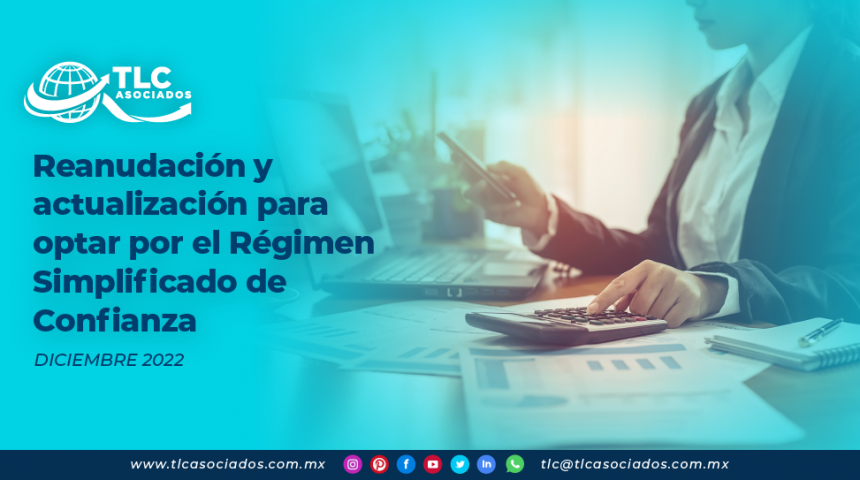 Reanudación y actualización para optar por el Régimen Simplificado de Confianza