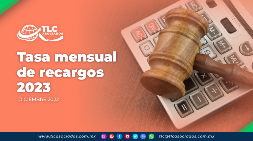 Tasa mensual de recargos 2023