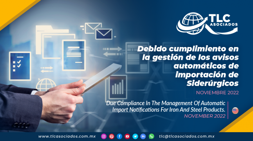 Debido cumplimiento en la gestión de los Avisos Automáticos de Importación de Siderúrgicos