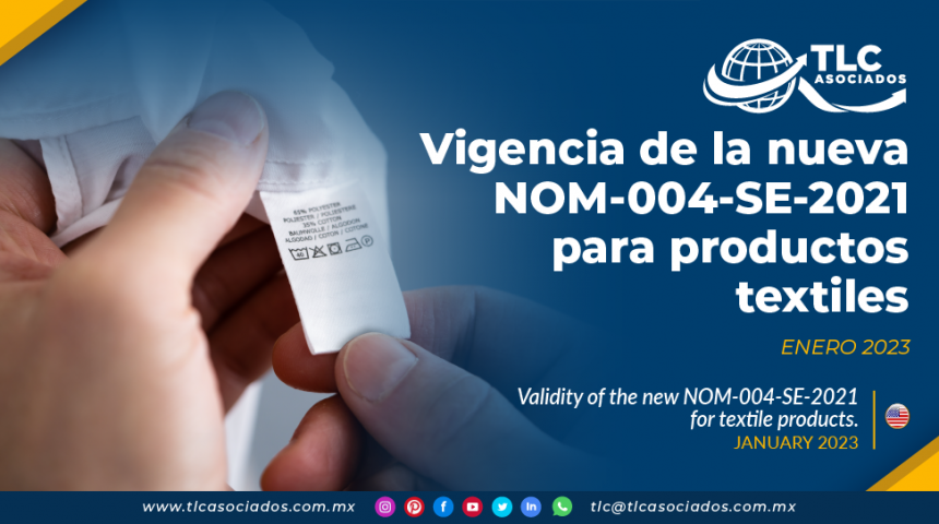 Vigencia de la nueva NOM-004-SE-2021 para productos textiles