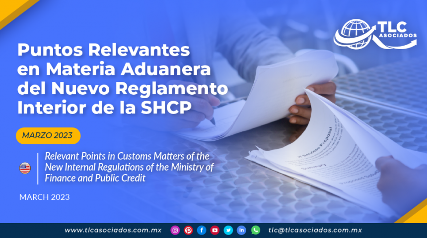 Puntos Relevantes en Materia Aduanera del Nuevo Reglamento Interior de la SHCP