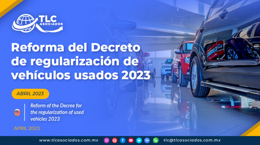 Reforma del Decreto de Regularización de Vehículos Usados 2023