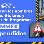 Se publican los nombres de los titulares y números de Programas IMMEX suspendidos