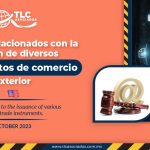 Criterios relacionados con la emisión de diversos instrumentos de comercio exterior