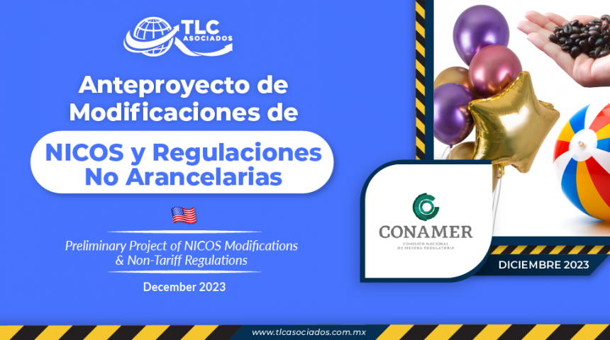 Anteproyecto de Modificaciones de NICOS & Regulaciones No Arancelarias