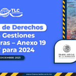 Cuotas de Derechos para Gestiones Aduaneras – Anexo 19 RMF para 2024