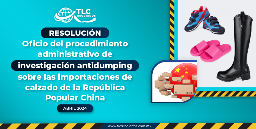 Oficio del procedimiento administrativo de investigación antidumping sobre las importaciones de calzado de la República Popular China