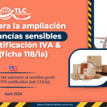 Gestión para la ampliación de mercancías sensibles en la certificación IVA & IEPS (ficha 118/la)