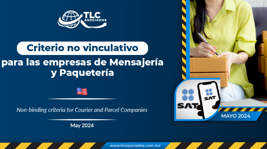 Criterio no vinculativo para las empresas de Mensajería y Paquetería