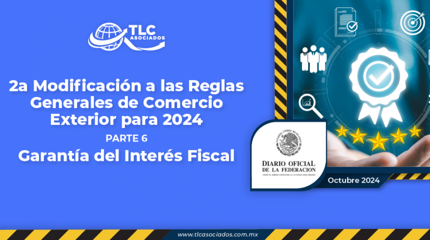 2a Modificación a las Reglas Generales de Comercio Exterior para 2024 Parte 6 – Garantía del Interés Fiscal