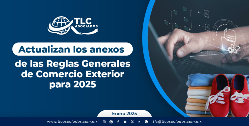 Actualizan los anexos de las Reglas Generales de Comercio Exterior para 2025