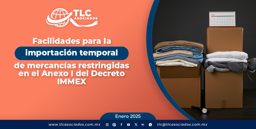 Facilidades para la importación de mercancías restringidas del Anexo I del Decreto IMMEX