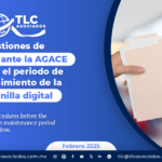 Gestiones de trámites ante la AGACE durante el periodo de mantenimiento de la ventanilla digital
