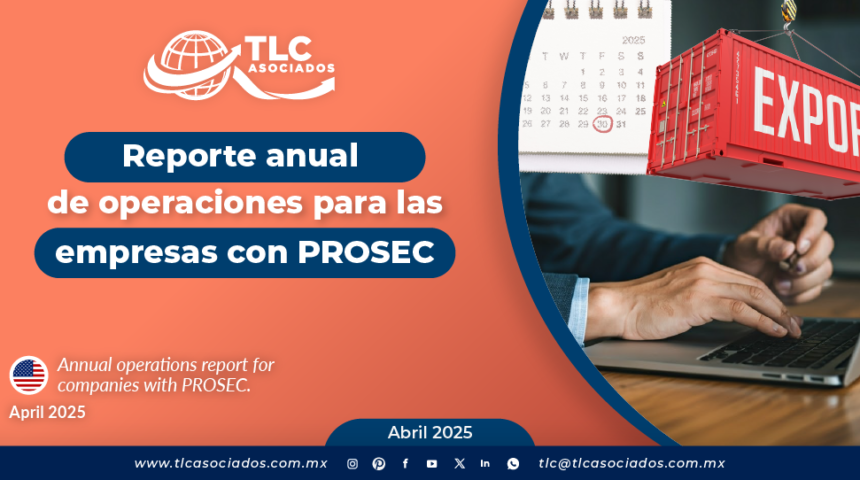 Reporte anual de operaciones para las empresas con PROSEC
