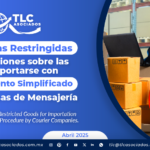 Modificaciones sobre las Mercancías Restringidas para Importarse con Procedimiento Simplificado por Empresas de Mensajería