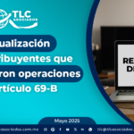 Actualización de contribuyentes que desvirtuaron operaciones del artículo 69-B