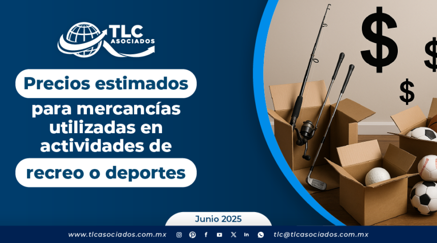 Precios estimados para mercancías utilizadas en actividades de recreo o deportes