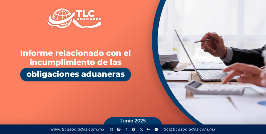Informe relacionado con el incumplimiento de las obligaciones aduaneras