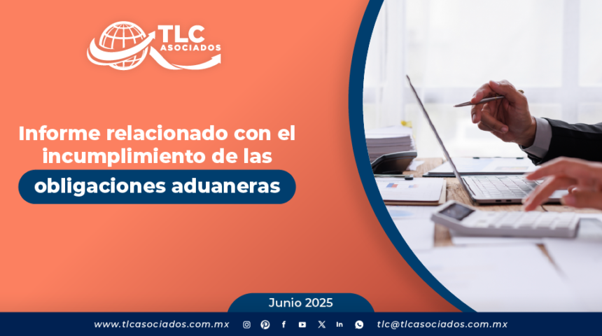 Informe relacionado con el incumplimiento de las obligaciones aduaneras