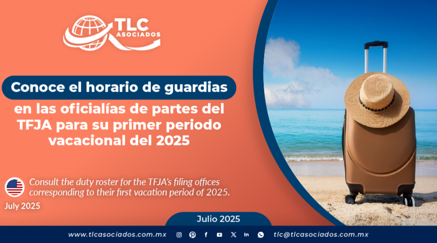 Conoce el horario de guardias en las oficialías de partes del TFJA para su primer periodo vacacional del 2025
