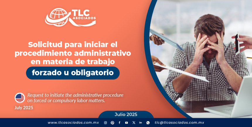 Solicitud para iniciar el procedimiento administrativo en materia de trabajo forzado u obligatorio
