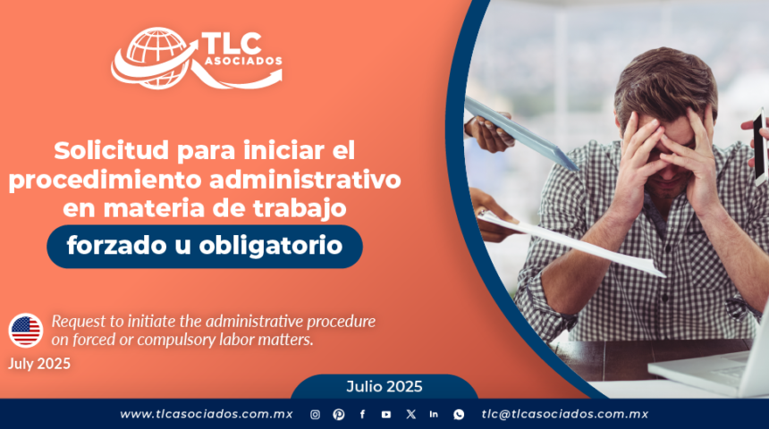 Solicitud para iniciar el procedimiento administrativo en materia de trabajo forzado u obligatorio