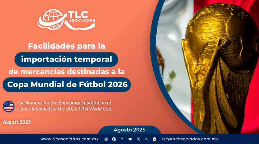 Facilidades para la importación temporal de mercancías destinadas a la Copa Mundial de Fútbol 2026