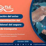 Presentación del Aviso para la Determinación del Valor Provisional del Seguro Global de Transporte