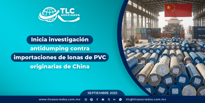 Inicia investigación antidumping contra importaciones de lonas de PVC originarias de China