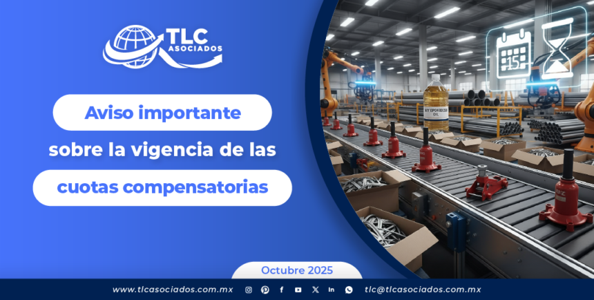 Aviso importante sobre la vigencia de las cuotas compensatorias