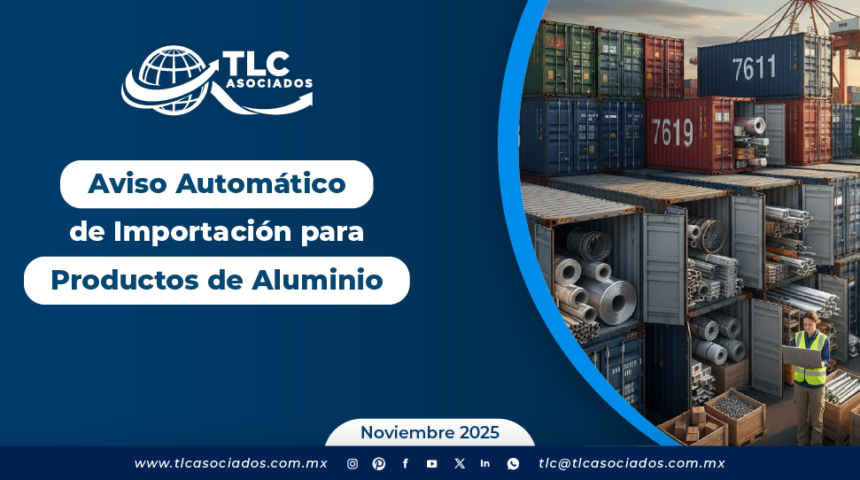 Aviso Automático de Importación para Productos de Aluminio
