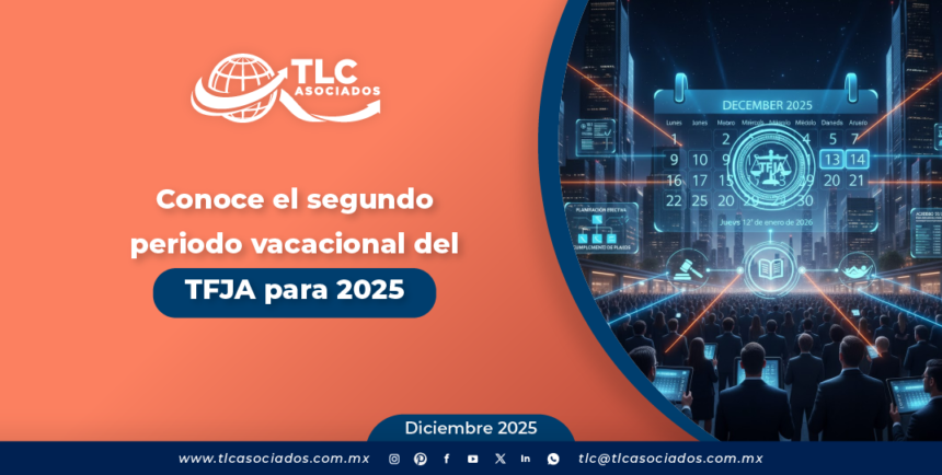 Conoce el segundo periodo vacacional del TFJA para 2025