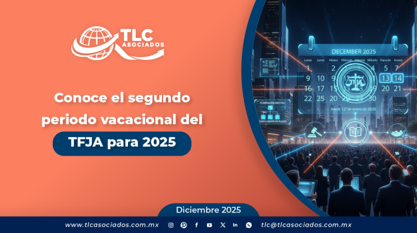 Conoce el segundo periodo vacacional del TFJA para 2025