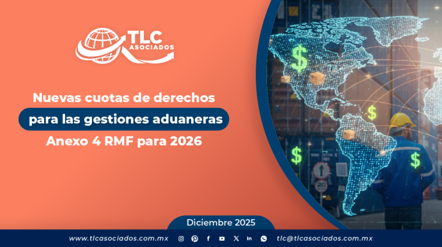 Nuevas cuotas de derechos para las gestiones aduaneras – Anexo 4 RMF para 2026