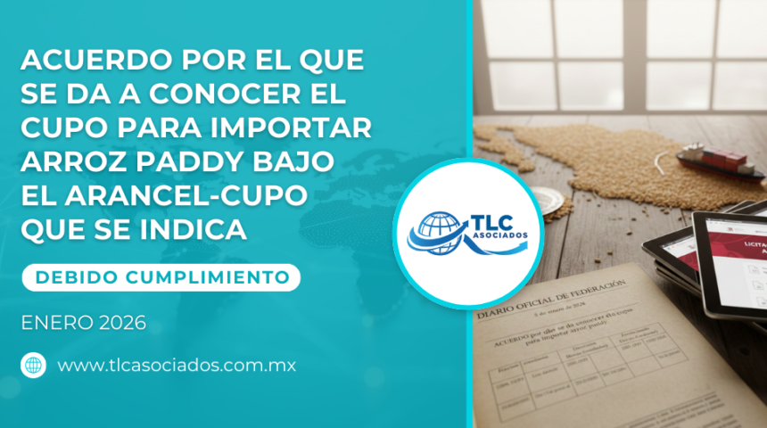 Acuerdo por el que se da a conocer el cupo para importar arroz paddy bajo el arancel-cupo que se indica
