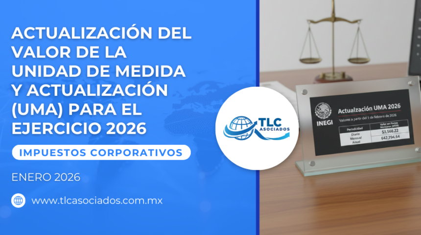 Actualización del valor de la Unidad de Medida y Actualización (UMA) para el ejercicio 2026