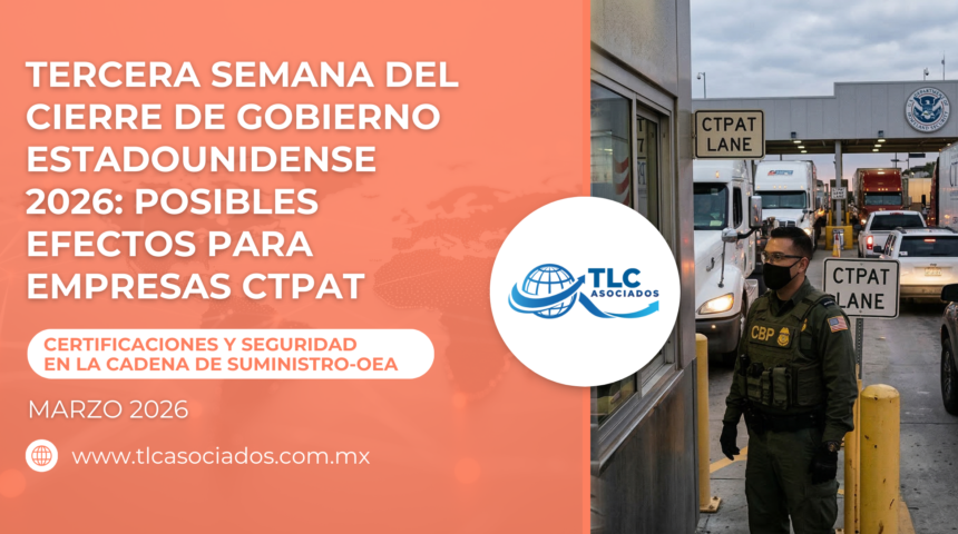 Tercera Semana del Cierre de Gobierno Estadounidense 2026: Posibles Efectos para Empresas CTPAT