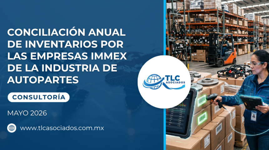 Conciliación anual de inventarios por las empresas IMMEX de la industria de autopartes