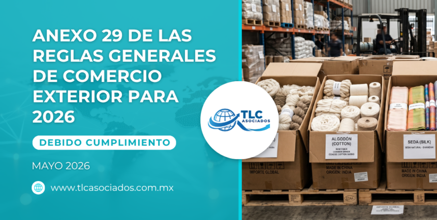 Anexo 29 de las Reglas Generales de Comercio Exterior para 2026