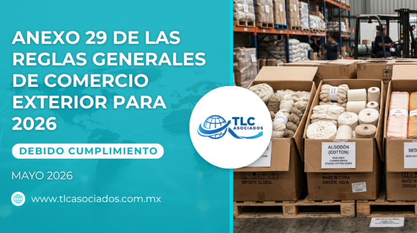 Anexo 29 de las Reglas Generales de Comercio Exterior para 2026