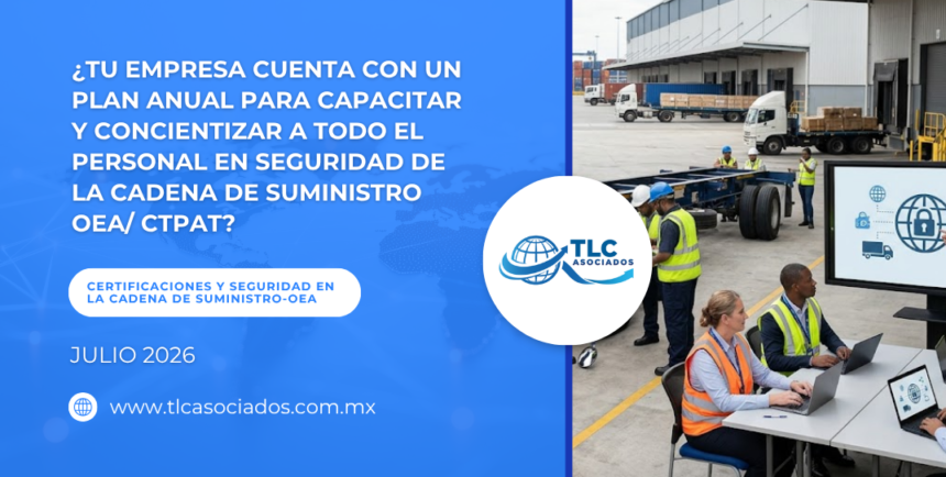 ¿Tu empresa cuenta con un plan anual para capacitar y concientizar a todo el personal en seguridad de la cadena de suministro OEA/ CTPAT?