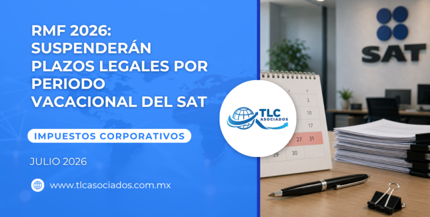 RMF 2026: Suspenderán plazos legales por periodo vacacional del SAT